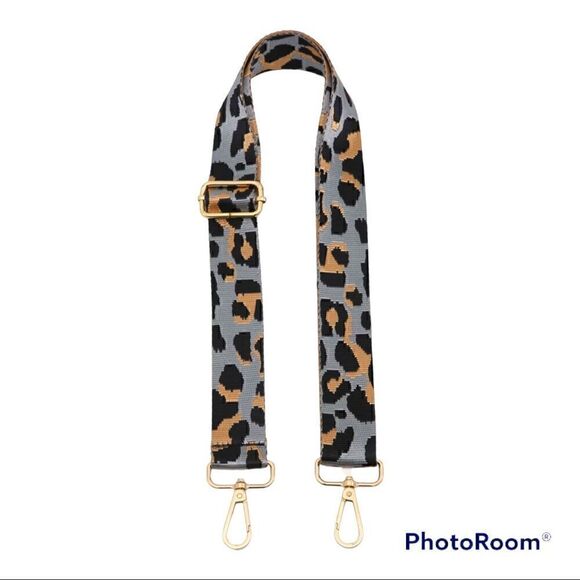 Colorblock Stripe & Leopard Pattern Bag Straps Bundle Of 2 - Picture 2 of 6